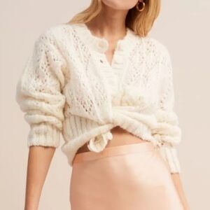 Rouje Paris Lucas Cardigan in Cream size 34 or US 2
